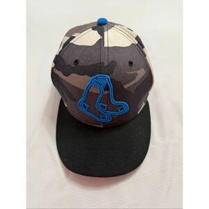 Boston Red Soz Blue Socks Camouflage New Era Cp Hat Fitted Size 7 1/8